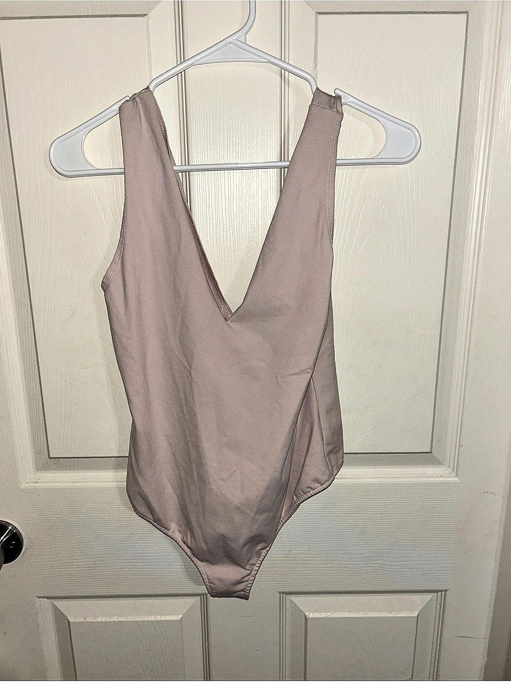 Pink V-Neck Bodysuit
